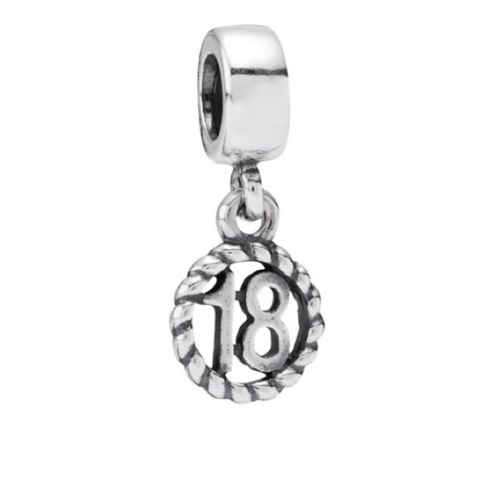 Authentic Pandora Number 18 charm